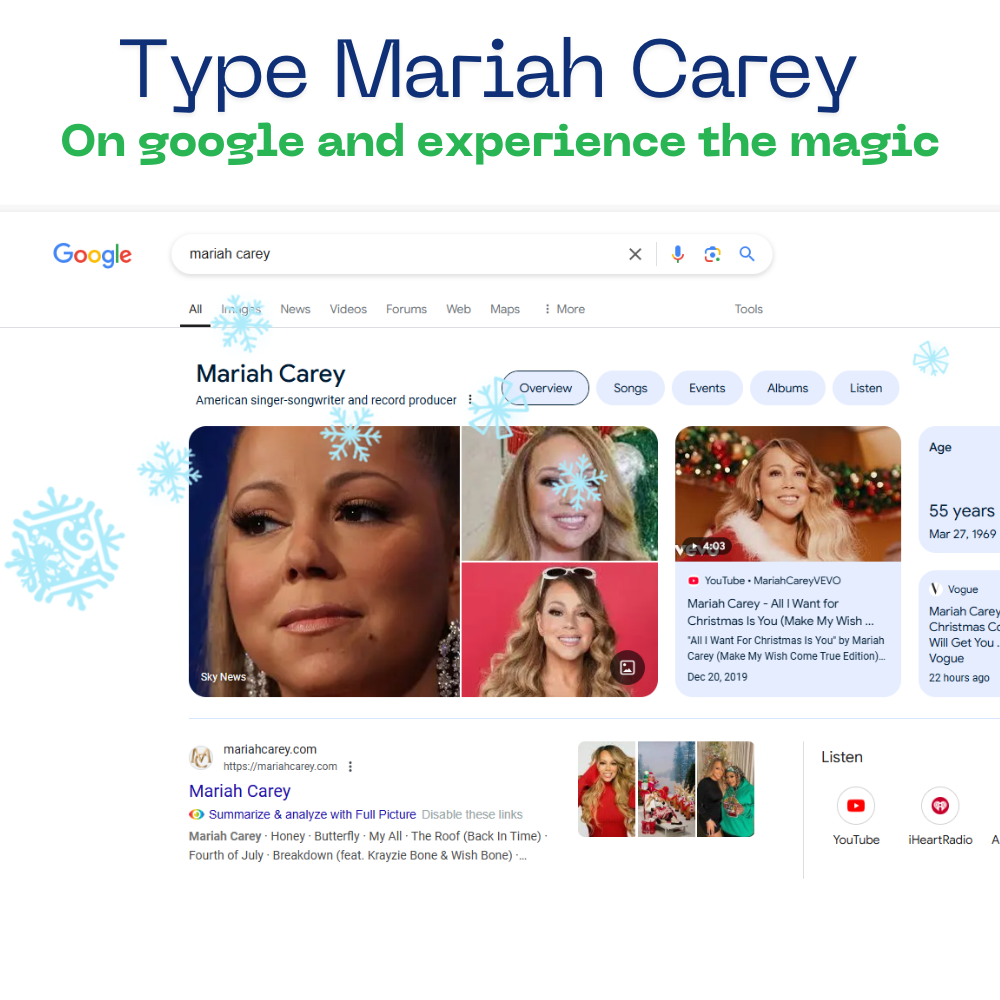 Type Mariah Carey on Google and Watch the Snow Magic Begin [Video]