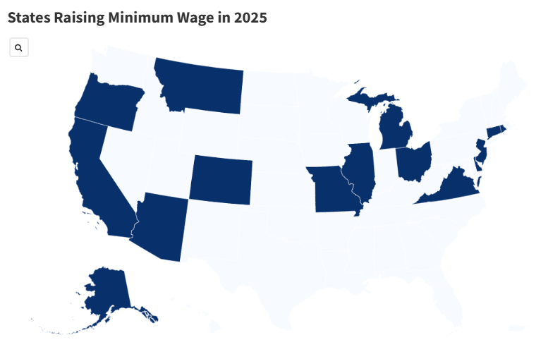 Map Shows States Raising Minimum Wage in 2025 [Video]