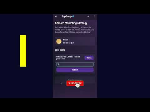 Affiliate Marketing Strategy | Tapswap Code [Video]