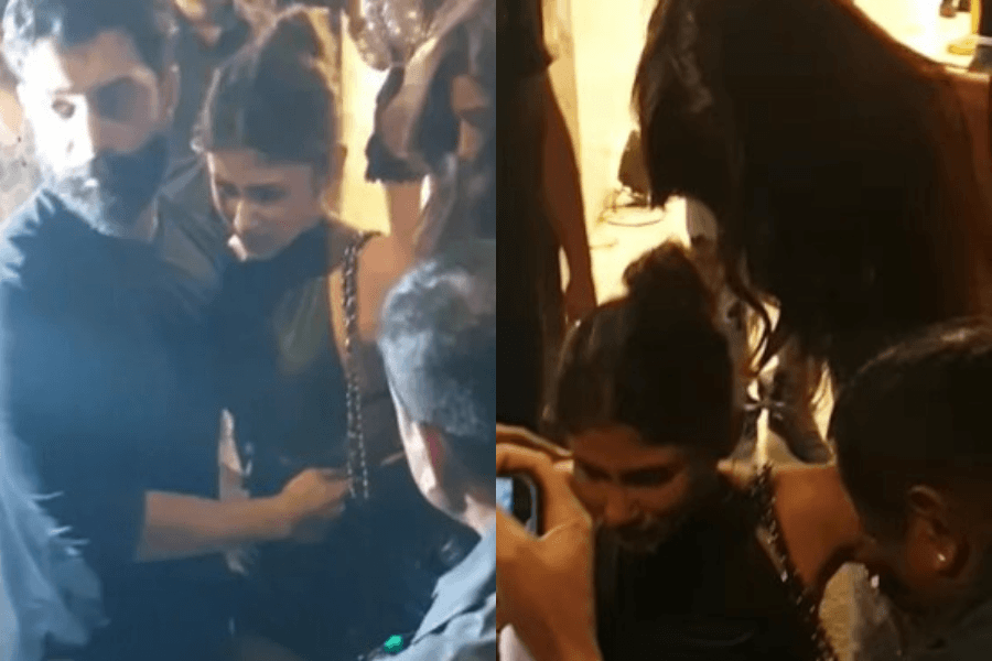 Oops! Mouni Roy falls down while exiting NY party; Disha Patani, Suraj Nambiar come to rescue [Watch] [Video]