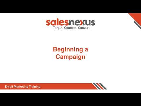 Email Marketing Training for new SalesNexus Users [Video]