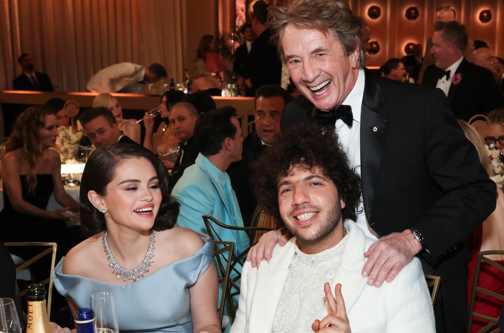 Selena Gomez Shows Martin Short Her Engagement Ring at Golden Globes [Video]