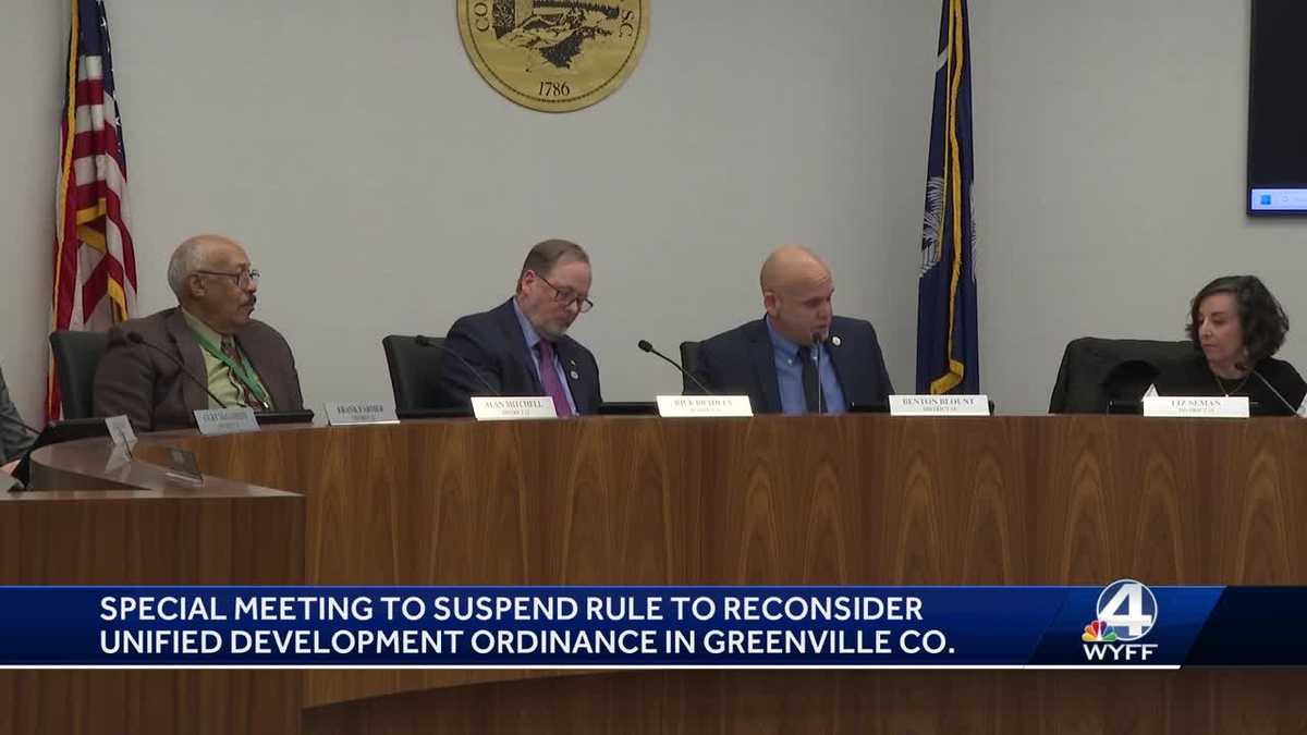 Greenville County Council to reconsider development ordinance [Video]