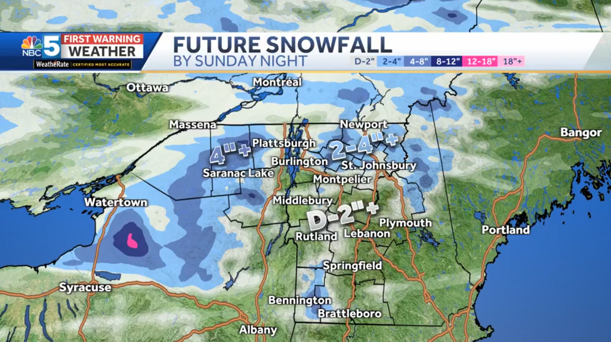 Some snow showers in Vermont, NY [Video]